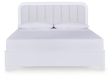 Jarlee White California King Upholstered Panel Bed - Ornate Home