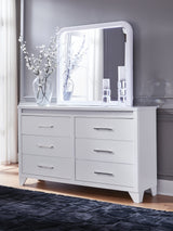 Jarlee White Dresser and Mirror - Ornate Home