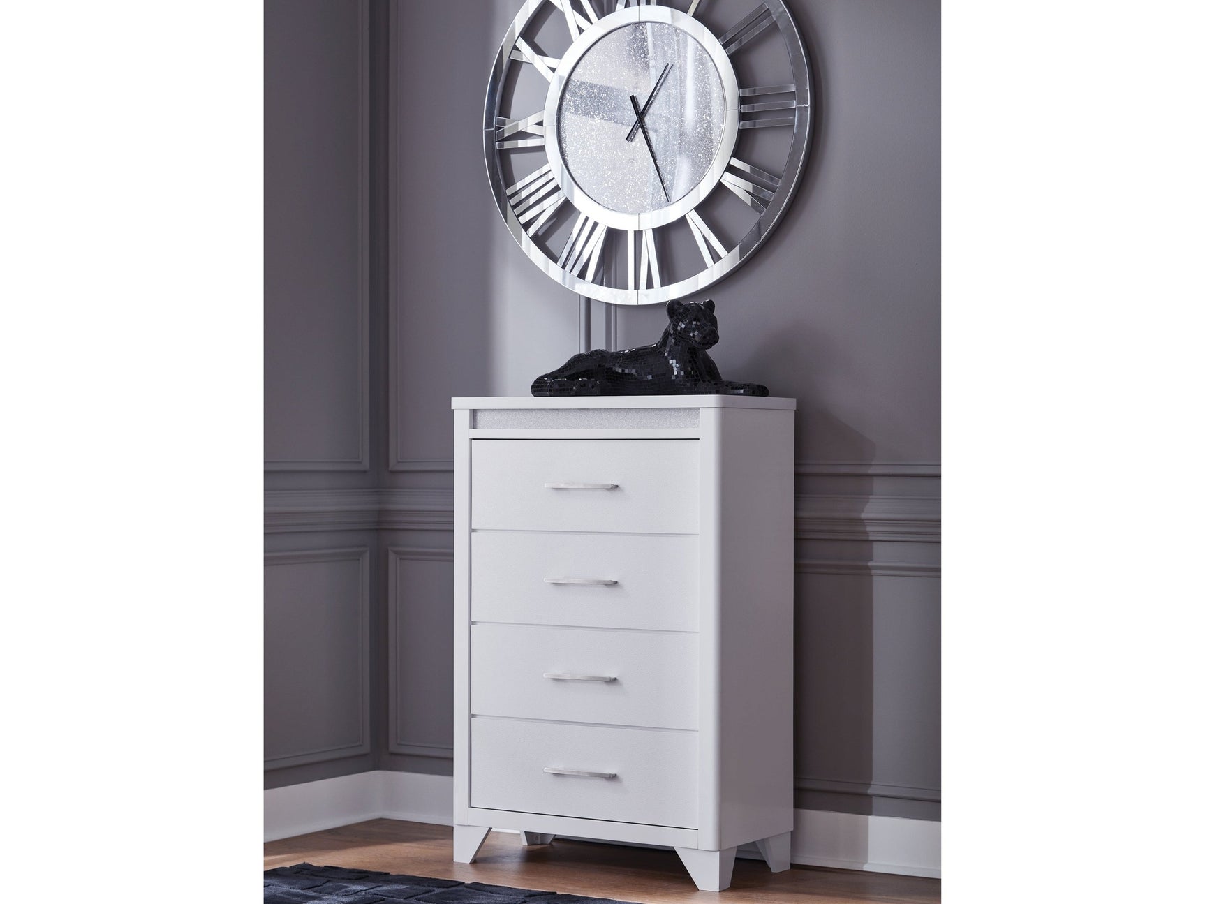 Jarlee White Four Drawer Chest - Ornate Home