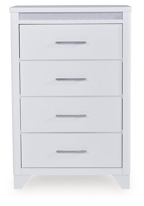 Jarlee White Four Drawer Chest - Ornate Home