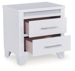 Jarlee White King Panel Bedroom Set with Dresser, Mirror and Nightstand - Ornate Home