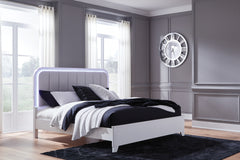 Jarlee White King Panel Bedroom Set with Dresser, Mirror and Nightstand - Ornate Home