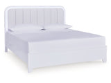 Jarlee White King Upholstered Panel Bed (Online Special Price) - Ornate Home