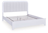 Jarlee White King Upholstered Panel Bed (Online Special Price) - Ornate Home