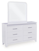 Jarlee White Queen Panel Bedroom Set with Dresser, Mirror and Nightstand (Online Special Price) - Ornate Home