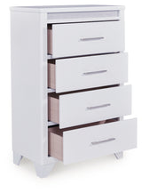 Jarlee White Queen Upholstered Panel Bed, Dresser, Mirror, Chest and 2 Nightstands (Online Special Price) - Ornate Home
