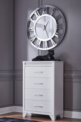 Jarlee White Queen Upholstered Panel Bed, Dresser, Mirror, Chest and 2 Nightstands (Online Special Price) - Ornate Home