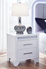 Jarlee White Queen Upholstered Panel Bed, Dresser, Mirror, Chest and 2 Nightstands (Online Special Price) - Ornate Home