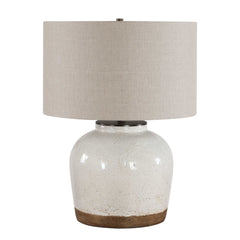 Jarret White Glaze Table Lamp - Ornate Home