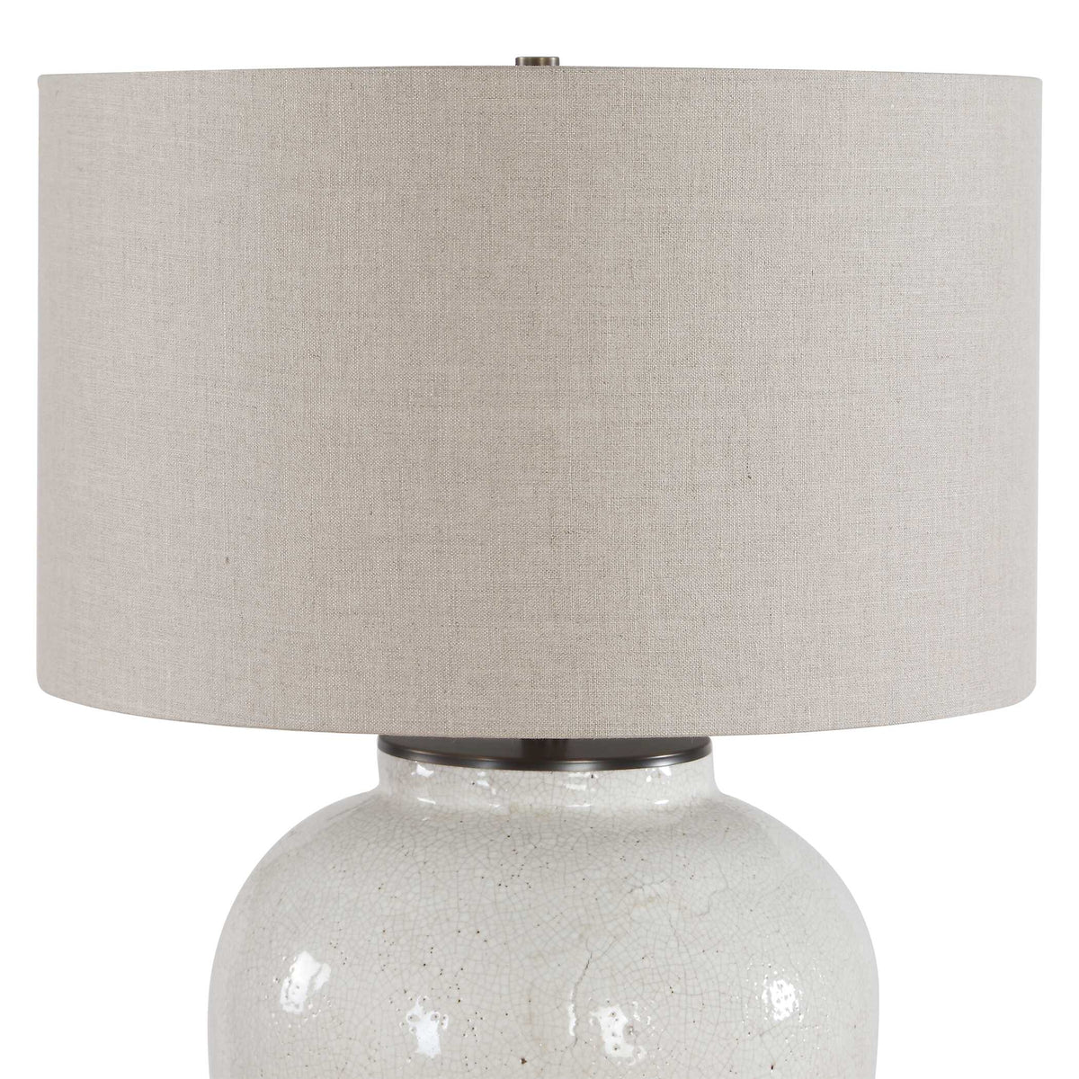 Jarret White Glaze Table Lamp - Ornate Home