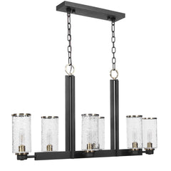 Jarsdel Black Light 6 Light Industrial Island - Ornate Home