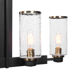 Jarsdel Black Light 6 Light Industrial Island - Ornate Home