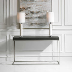 Jase Black Concrete Console Table - Ornate Home