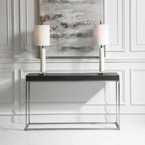 Jase Black Concrete Console Table - Ornate Home