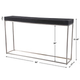 Jase Black Concrete Console Table - Ornate Home