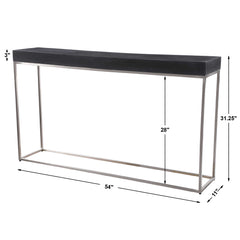 Jase Black Concrete Console Table - Ornate Home