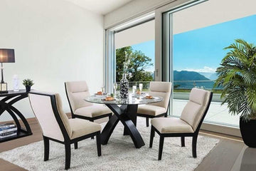 Jasmin  Black/White  Dining Table - Ornate Home