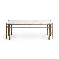 Jasmine Moonstone White Coffee Table - Ornate Home