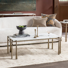Jasmine Moonstone White Coffee Table - Ornate Home