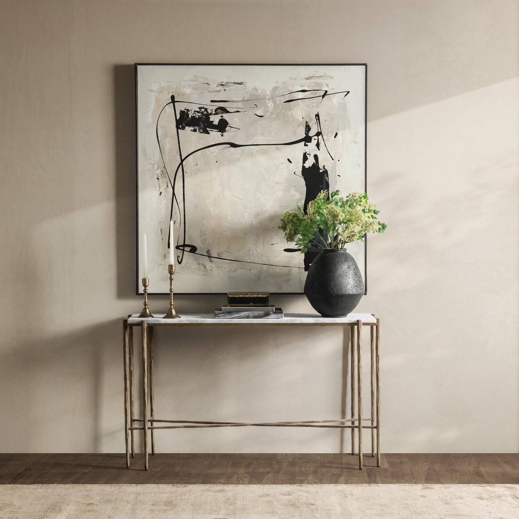Jasmine Moonstone White Console Table - Ornate Home