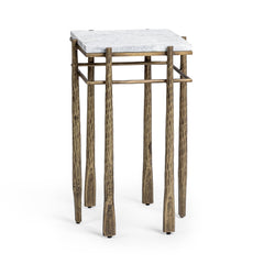 Jasmine Moonstone White End Table - Ornate Home