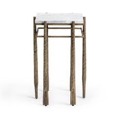 Jasmine Moonstone White End Table - Ornate Home