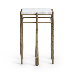 Jasmine Moonstone White End Table - Ornate Home