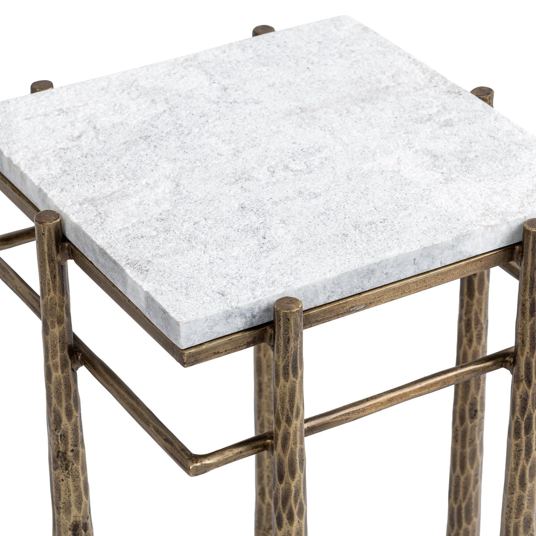 Jasmine Moonstone White End Table - Ornate Home