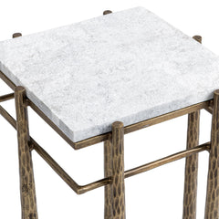 Jasmine Moonstone White End Table - Ornate Home