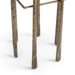Jasmine Moonstone White End Table - Ornate Home