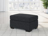Jasmine Peaks Coal Ottoman (Online Special Price) - Ornate Home