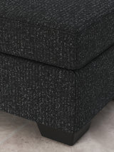 Jasmine Peaks Coal Ottoman (Online Special Price) - Ornate Home