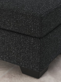 Jasmine Peaks Coal Ottoman - Ornate Home