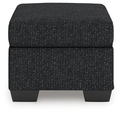Jasmine Peaks Coal Ottoman - Ornate Home