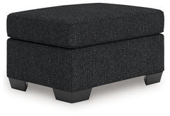 Jasmine Peaks Coal Ottoman - Ornate Home