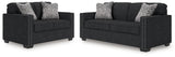 Jasmine Peaks Coal Sofa and Loveseat - Ornate Home