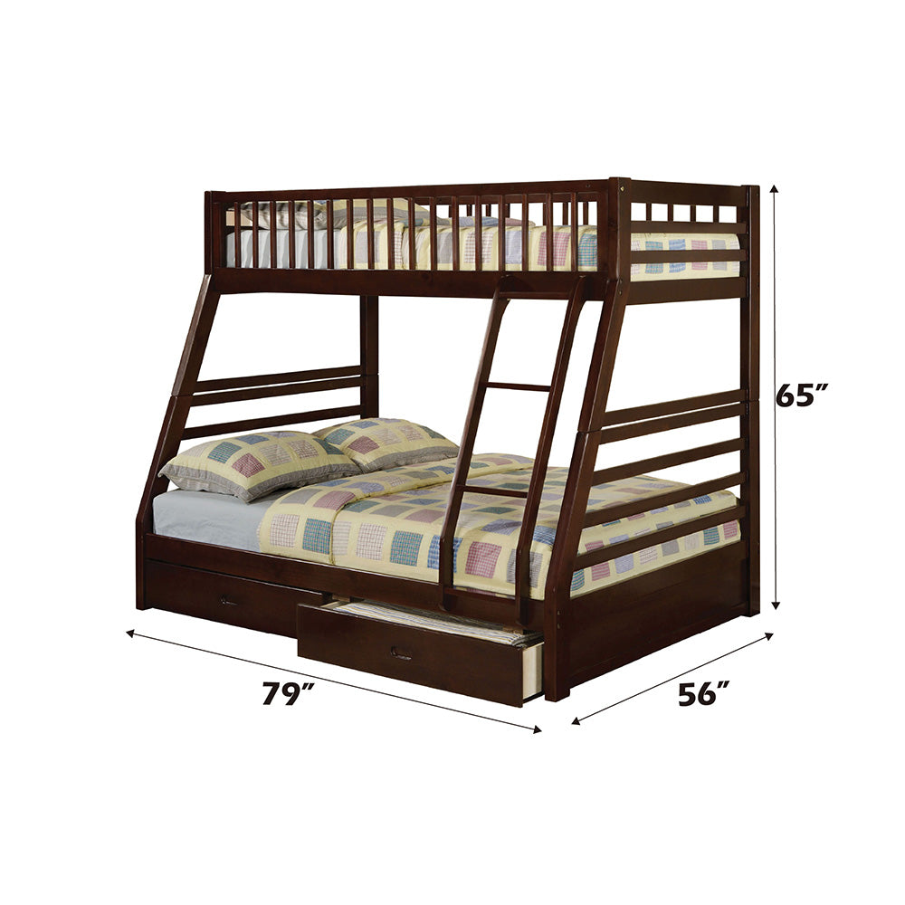 Jason Espresso Twin/Full Bunk Bed - Ornate Home
