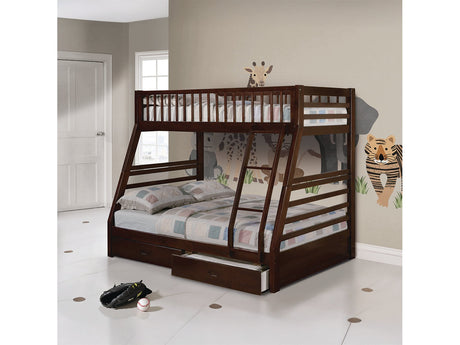 Jason Espresso Twin/Full Bunk Bed - Ornate Home