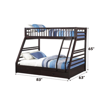 Jason Espresso Twin Xl/Queen Bunk Bed W/Storage - Ornate Home