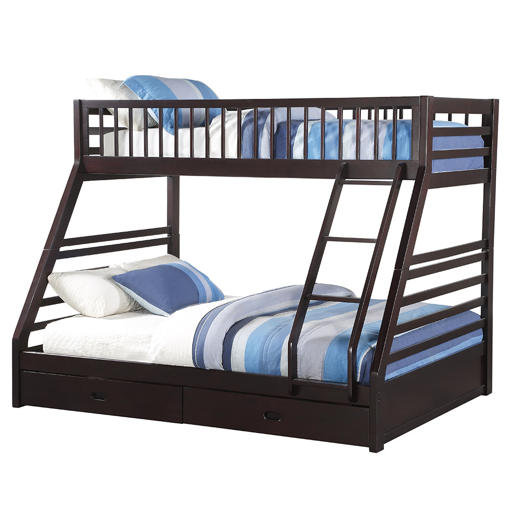 Jason Espresso Twin Xl/Queen Bunk Bed W/Storage - Ornate Home