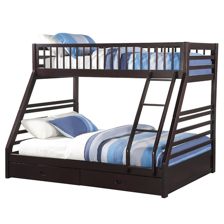 Jason Espresso Twin Xl/Queen Bunk Bed W/Storage - Ornate Home