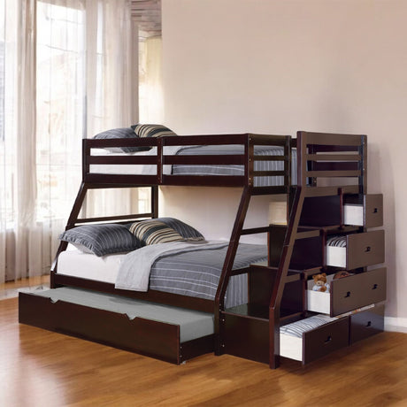 Jason Espresso Twin over Full Bunk Bed - Ornate Home