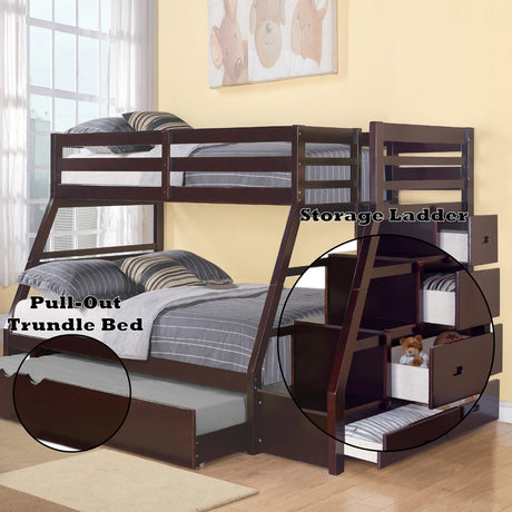 Jason Espresso Twin over Full Bunk Bed - Ornate Home