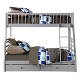 Jason Gray Twin/Full Bunk Bed - Ornate Home