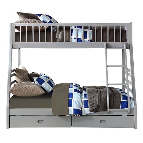 Jason Gray Twin/Full Bunk Bed - Ornate Home