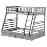 Jason Gray Twin/Full Bunk Bed - Ornate Home