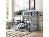 Jason Gray Twin/Full Bunk Bed - Ornate Home