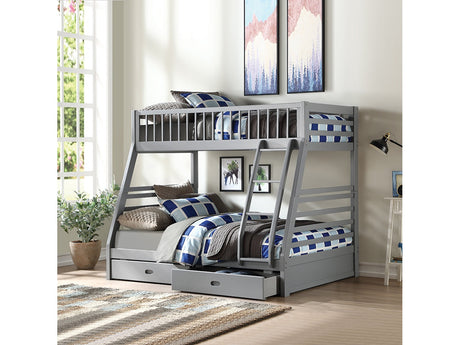 Jason Gray Twin/Full Bunk Bed - Ornate Home