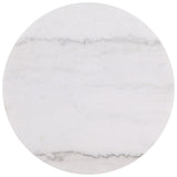 Jason Greige Round White Marble Top Side End Table - Ornate Home
