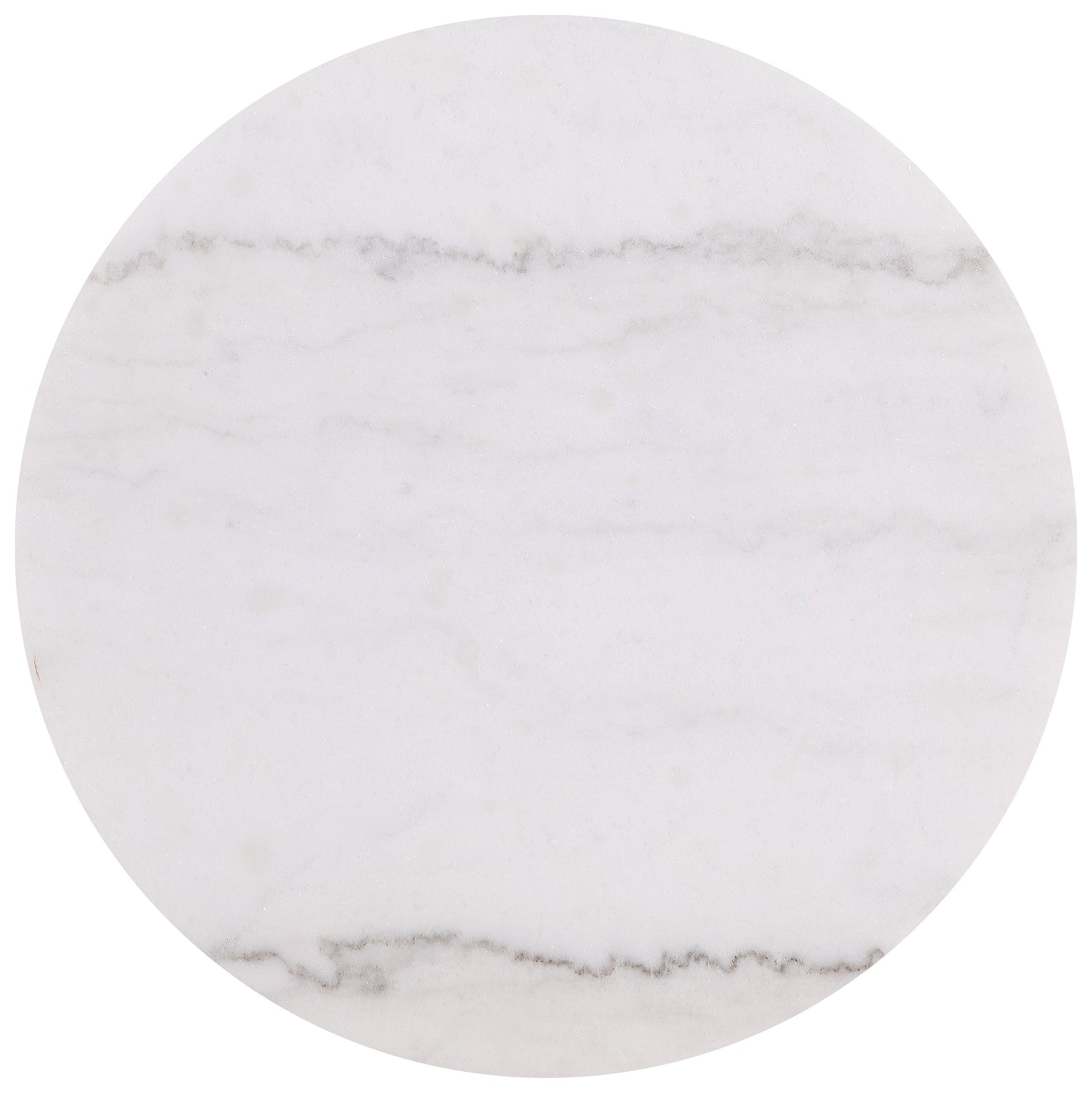 Jason Greige Round White Marble Top Side End Table - Ornate Home